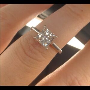 LUXORO Solitaire Ring (Size 6.0) Made with Zirconia from Swarovs